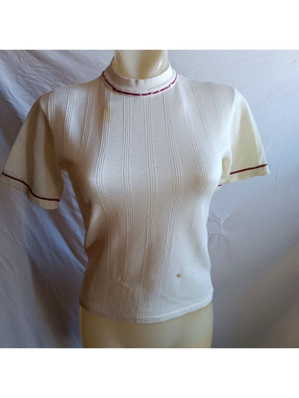 Vintage Single Stitch T-shirt Women's Small JC Penney Ribbed Distress 1970's